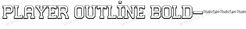 Player Outline Bold字体转换